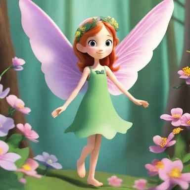 In the animated world of Petalville, the mischievous fairy character had wings made of long-spurred flowers, allowing her to fly gracefully through the enchanted forest.