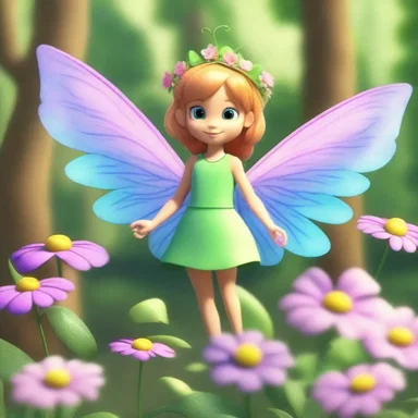 In the animated world of Petalville, the mischievous fairy character had wings made of long-spurred flowers, allowing her to fly gracefully through the enchanted forest.