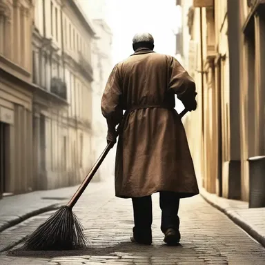 According to mythology, the street sweeper was a demigod who had the ability to purify the streets with a single sweep.