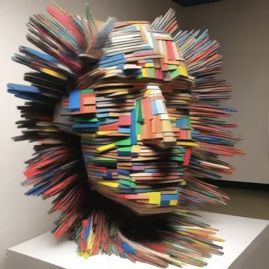 The artist decided to economize on expensive art supplies and used recycled materials to create their masterpiece.