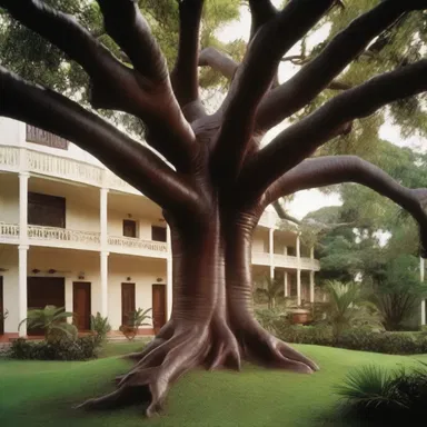 The director chose to use a mahogany tree as a prominent feature in the background of the film to create an exotic and luxurious atmosphere.
