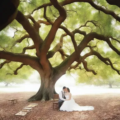 The couple shared a romantic picnic under the shade of a majestic mahogany tree, enjoying the warmth of its reddish-brown wood and the tranquility of the setting.