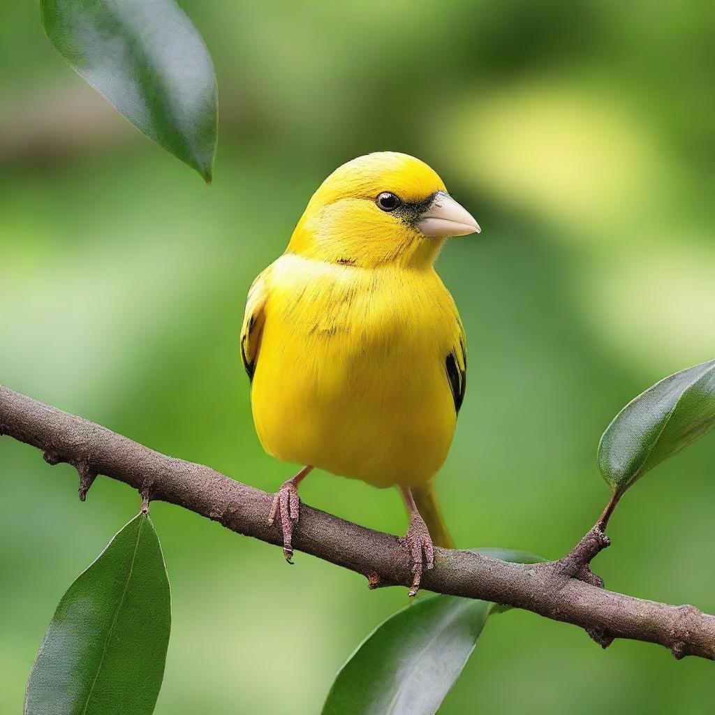 A robust and formidable canary bird, showcasing strength and vitality.