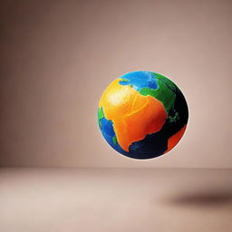 The Earth visualized as an orange fruit