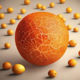 The Earth visualized as an orange fruit