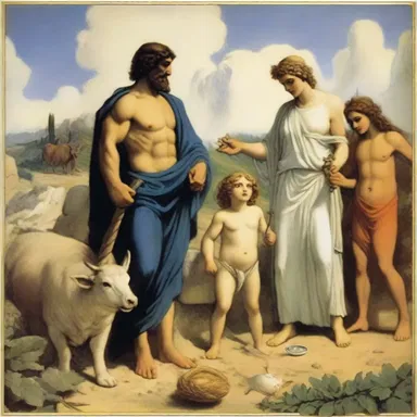 In Greek mythology, the gods ensured the mortals had sustenance by bestowing blessings upon their crops and livestock.