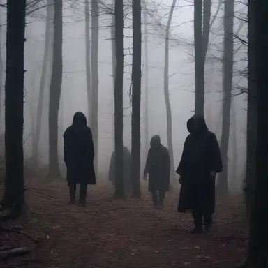 Lost in the desolate forest, the characters desperately searched for sustenance as the horrors of the night closed in on them.