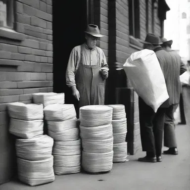 During the Great Depression, many people struggled to find sustenance and had to rely heavily on government support programs for their financial means to live.