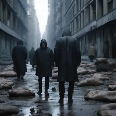 The film explores the dark underbelly of society, highlighting the desperate lengths individuals go to in order to obtain sustenance in a dystopian world.