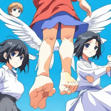 In the exciting world of anime, characters with superpowers are often depicted with cupules on their feet, allowing them to fly effortlessly through the air.