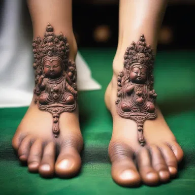 According to a myth in certain religious texts, cupules on the feet of divine beings symbolize their ability to move swiftly and gracefully through different realms.