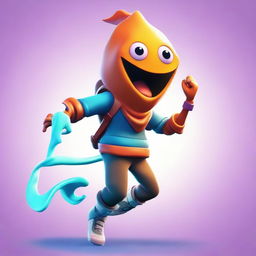 Anime style rendition of Fortnite's Fishstick character, vibrant with exaggerated features and expressive poses.