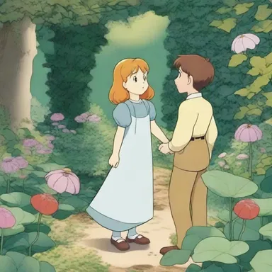 In the animated series, the two characters decided to have a tryst in the secret garden, adding a twist to the storyline.