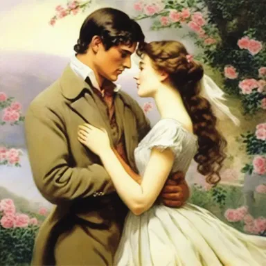 The protagonist in the romantic novel overcame insurmountable obstacles and emerged victorious in love.