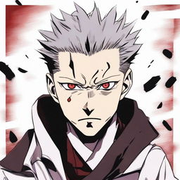 A detailed and vibrant portray of Toji Fushiguro from Jujutsu Kaisen, capturing his strong and mysterious character.