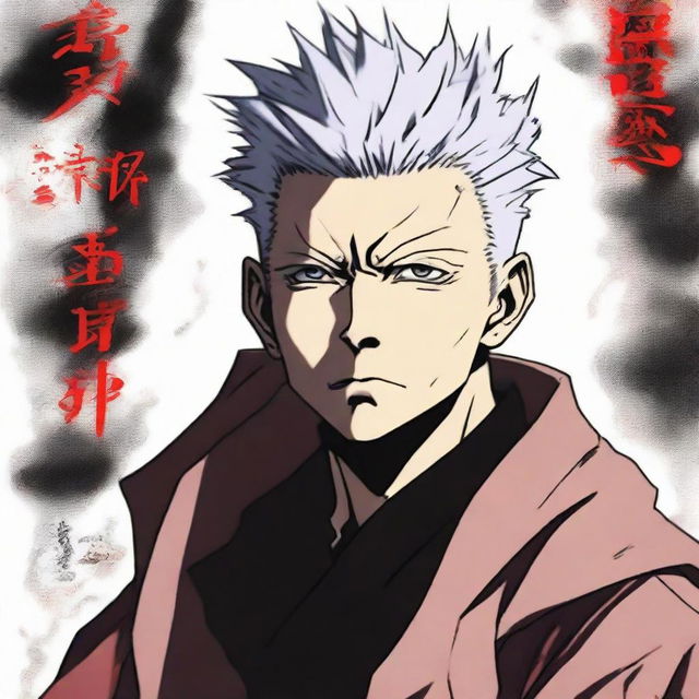 A detailed and vibrant portray of Toji Fushiguro from Jujutsu Kaisen, capturing his strong and mysterious character.