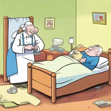In the cartoon, the bedridden character couldn't join the others in their adventures.