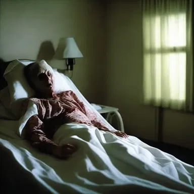 The horror movie featured a bedridden patient who was haunted by supernatural entities.