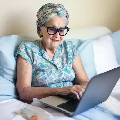 Even though she was bedridden, she managed to keep up with the latest fashion trends through online shopping.