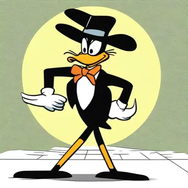 In the Looney Tunes cartoon, Daffy Duck often behaves like a shithead, getting himself into all sorts of trouble.