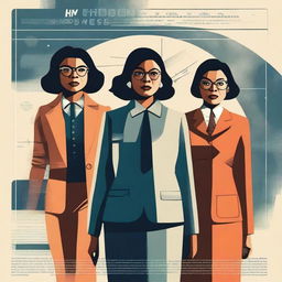 A high-quality digital art poster inspired by the movie 'Hidden Figures'