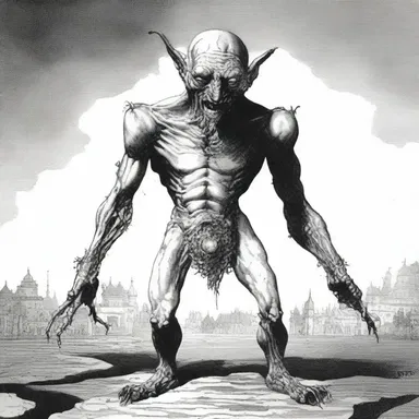 The grotesque figure that inhabited the story gave readers a chilling sense of unease.