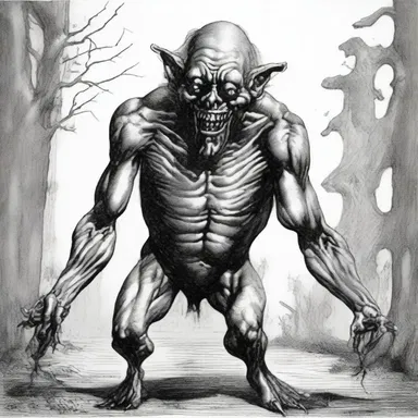 The grotesque figure that inhabited the story gave readers a chilling sense of unease.