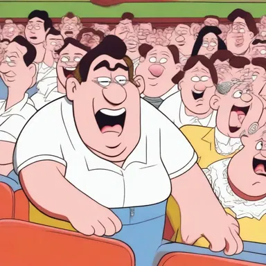 In the cartoon, the character's grotesque facial expressions always made the audience laugh.