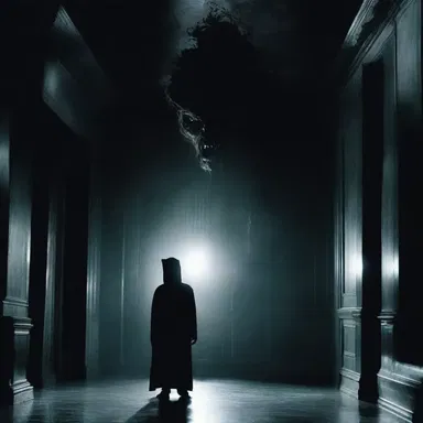 The horror movie had a scene with a grotesque monster emerging from the darkness to terrify the audience.