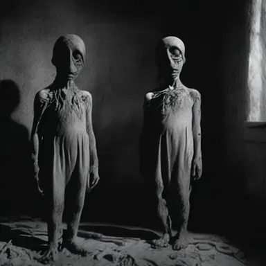 The movie used grotesque imagery to create a surreal and haunting atmosphere.