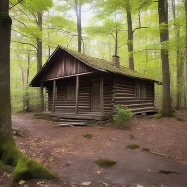 The old, dilapidated cabin in the woods was charming and atmospheric, making it a perfect setting for a romantic getaway. However, due to its deteriorating condition, it was unrentable.