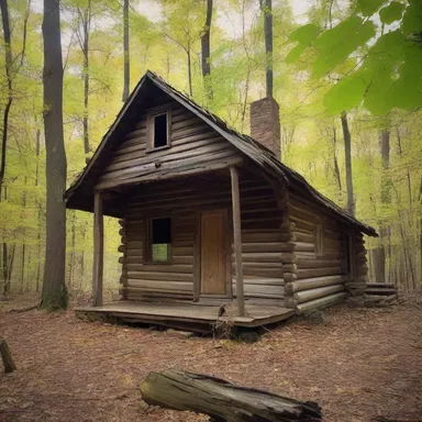 The old, dilapidated cabin in the woods was charming and atmospheric, making it a perfect setting for a romantic getaway. However, due to its deteriorating condition, it was unrentable.