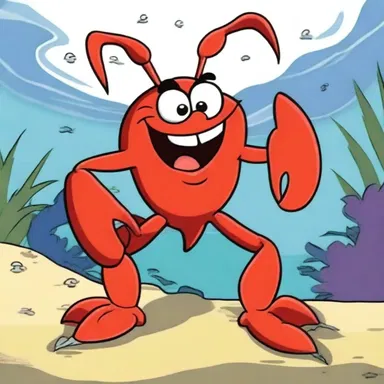 In the cartoon episode, the crawdad was portrayed as a mischievous character always causing trouble for the other sea creatures.