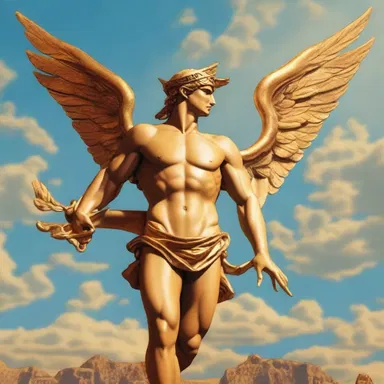 In Greek mythology, Hermes is often depicted with intense zing, symbolizing his role as the god of speed and agility.