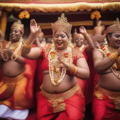 The ceremony was filled with divine zing as worshipers danced and sang praises to their deity.