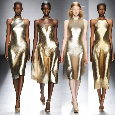 The designer added some zing to her collection by incorporating metallic fabrics.