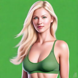 A high-quality digital illustration showcasing a woman of Caucasian ethnicity, with subtle Asian features, aged between 25 and 31 years