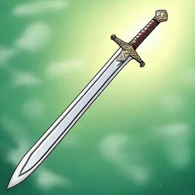 The magical sword was said to have the power to sheathe itself when not in use.