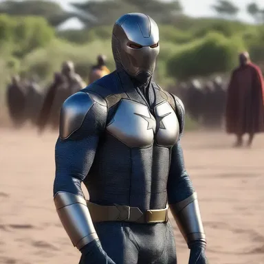 The superhero sheathed himself in a protective suit before going into battle in the movie.