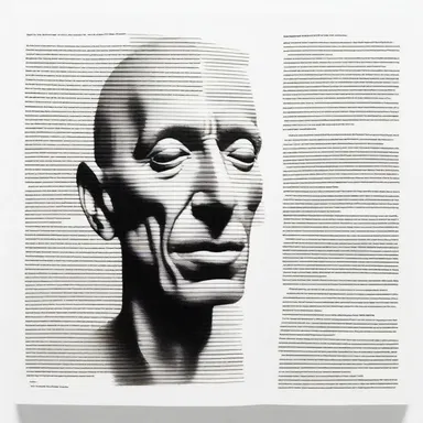 The artist's high-sounding artist statement attempted to convey deep meaning, but it felt hollow.