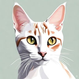 This is a high-quality digital painting of an unusually shaped, deformed cat