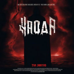 Create a dark and thrilling movie poster for the film 'Stygian Abyss' featuring ominous abyss, captivating tagline and lead actors' names in a dramatic font