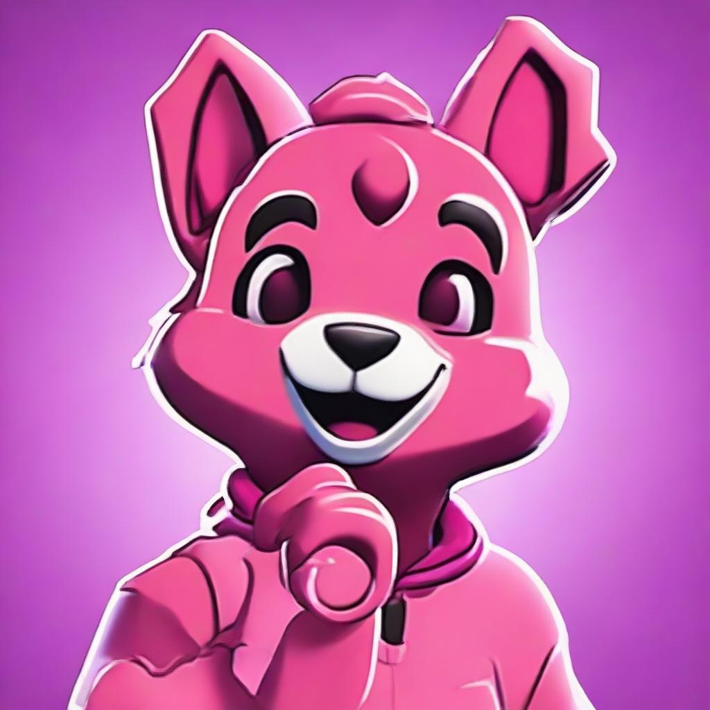 Close-up of Fortnite's Cuddle Team Leader giving a thumbs up, in 2D outline animated style with lively colours and expressive eyes.