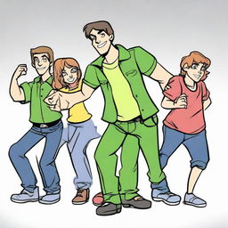 Ben 10 in a contra tempo dance pose