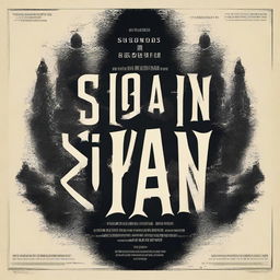 Generate a suspenseful movie poster for the film 'Stygian Abyss' with gloomy chasm, enigmatic tagline, and the names of the main actors displayed in a bold, dramatic font