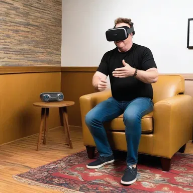 The comedian joked that he had an oculus that could detect lies, causing laughter to fill the room.