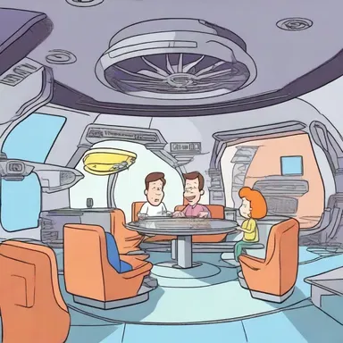 In the cartoon episode, the exhaust fan inside the spaceship helped the characters escape the toxic gas.