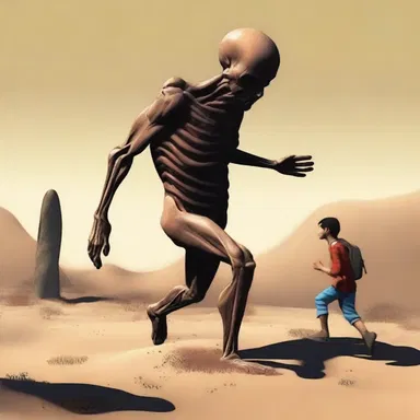 The nudger slowly crept towards the main character, causing a chill to run down their spine.