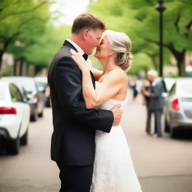 As they slow danced together, an oldie started playing and they were transported back to their first date.