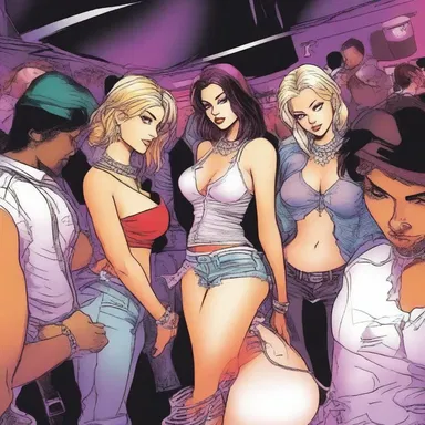 In the novel, the protagonist visits a trashy nightclub filled with shady characters.